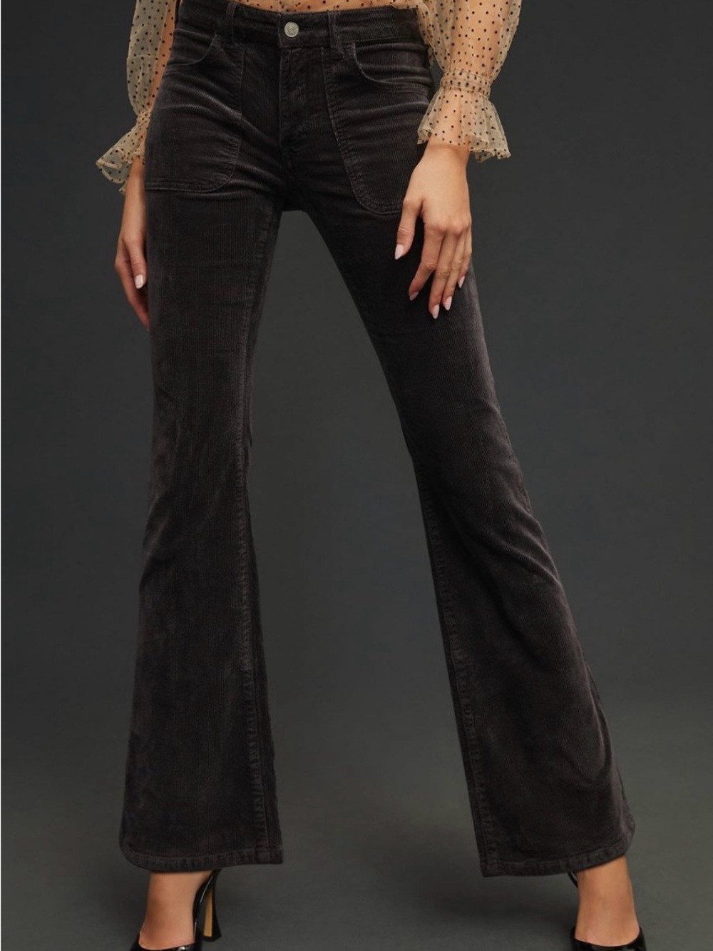 Pilcro Black Boot Cut Corduroy. Size 28